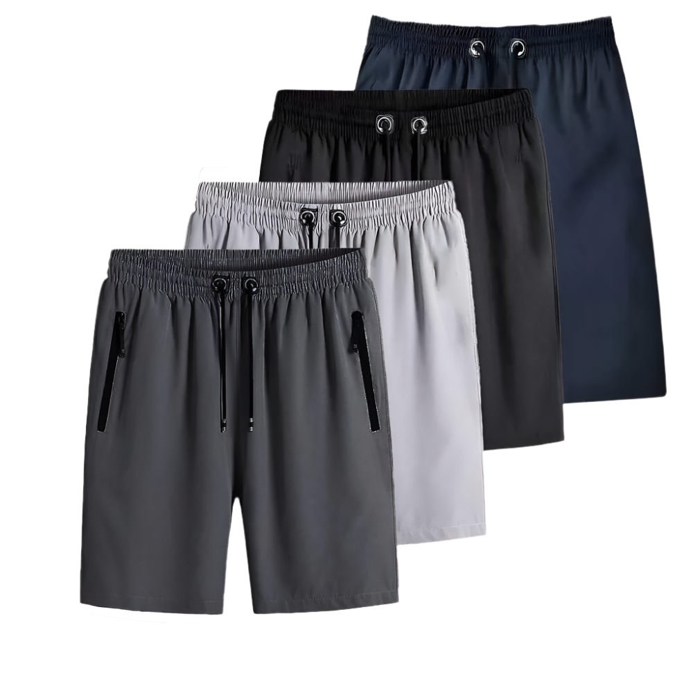 Combo of 4 Men's Stretchable Cotton Shorts
