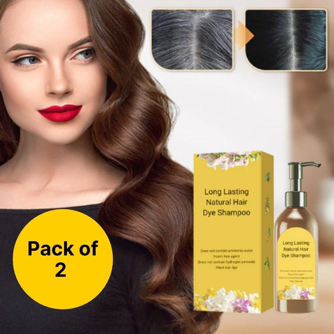 Buy 1 get 1 free Long Lasting Natural Hair Dye Shampoo
