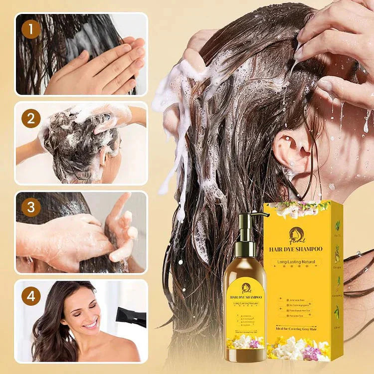 Buy 1 get 1 free Long Lasting Natural Hair Dye Shampoo