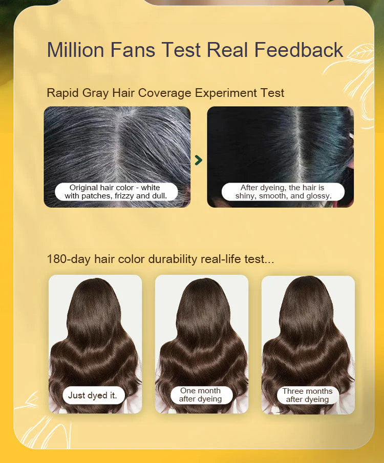 Buy 1 get 1 free Long Lasting Natural Hair Dye Shampoo